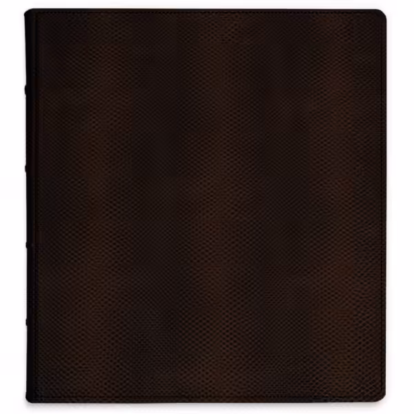 album do wklejania zdjęć, klasyczny | skóra galanteryjna | brązowa skóra węża