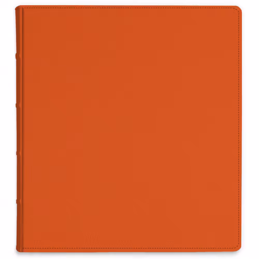 album do wklejania zdjęć, klasyczny | skóra galanteryjna | terakota