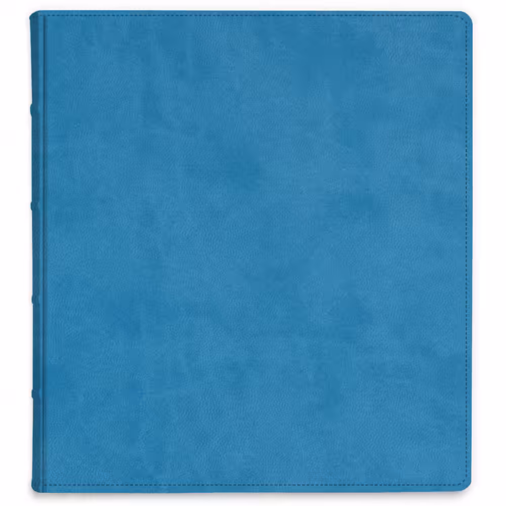 album do wklejania zdjęć, klasyczny | skóra galanteryjna | jasny niebieski