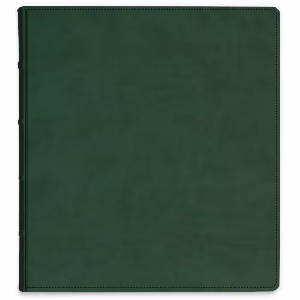 album do wklejania zdjęć, klasyczny | skóra galanteryjna | butelkowa zieleń
