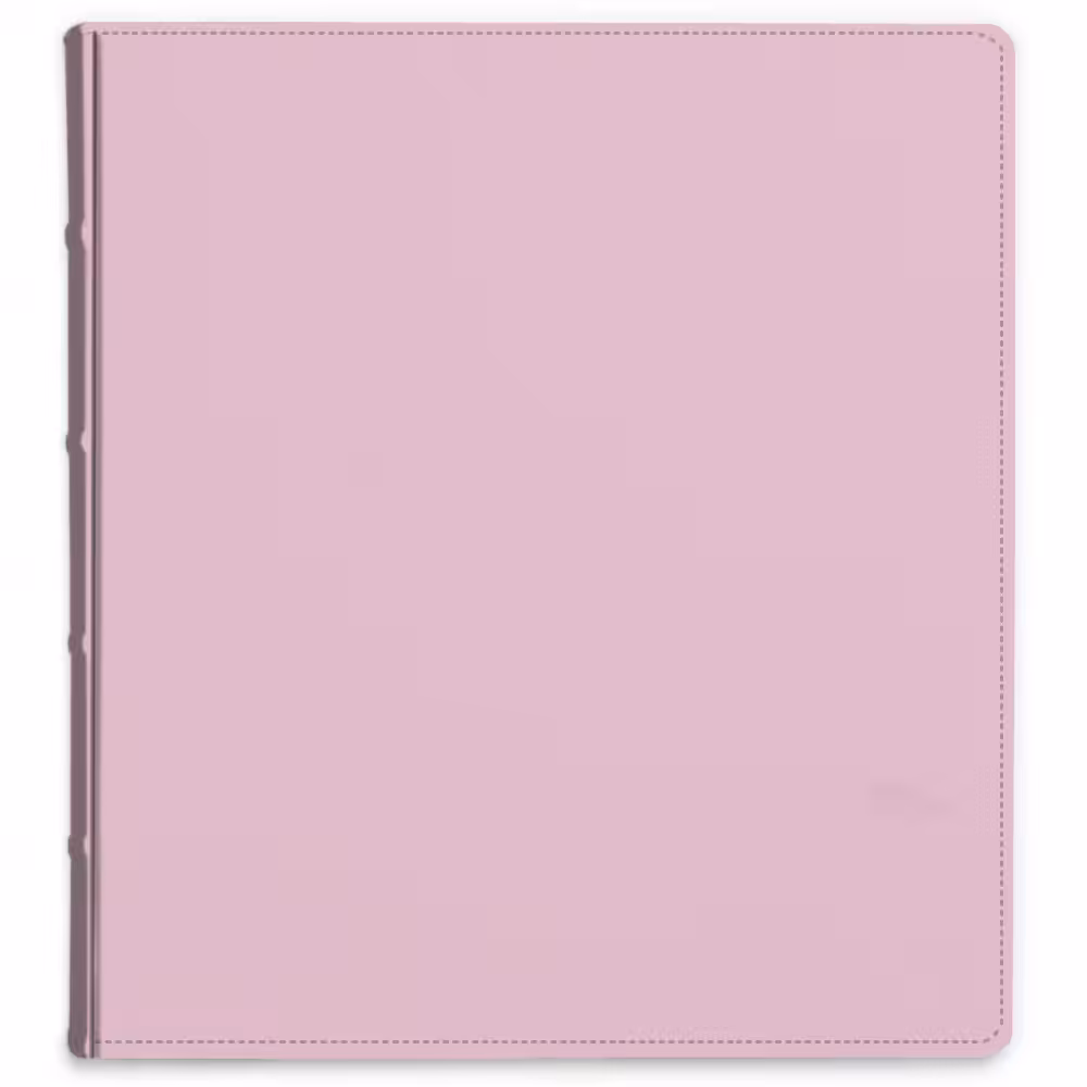 album do wklejania zdjęć, klasyczny | skóra galanteryjna | pastelowy róż