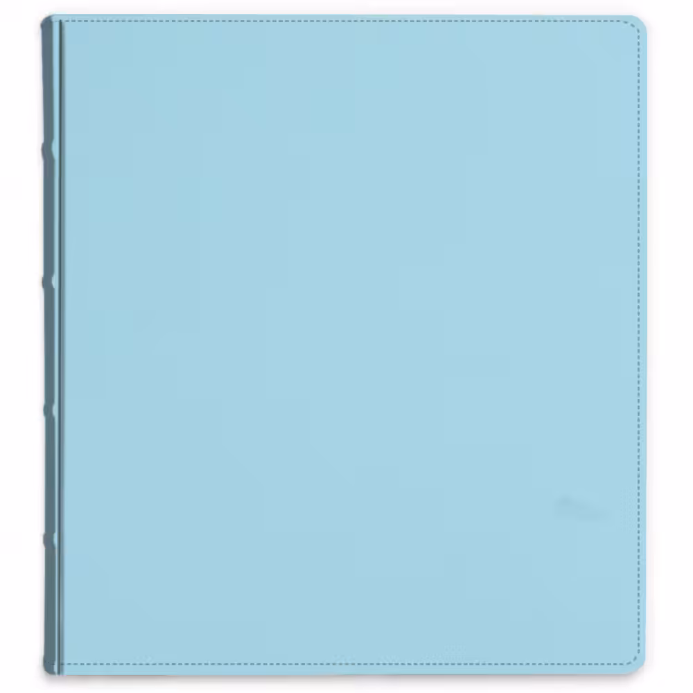 album do wklejania zdjęć, klasyczny | skóra galanteryjna | pastelowy błękit