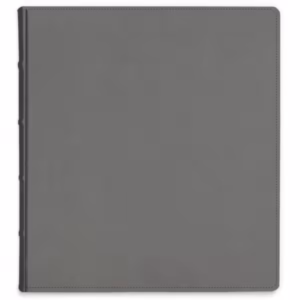 album do wklejania zdjęć, klasyczny | skóra galanteryjna | szary minimalistyczny