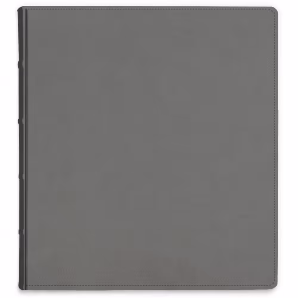 album do wklejania zdjęć, klasyczny | skóra galanteryjna | szary minimalistyczny