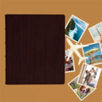 album do wklejania zdjęć, klasyczny | skóra galanteryjna | palisander