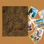 album do wklejania zdjęć, klasyczny | skóra galanteryjna | w panterkę