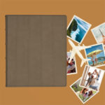 album do wklejania zdjęć, klasyczny | skóra galanteryjna | matowy brąz