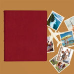 album do wklejania zdjęć, klasyczny | skóra galanteryjna | czerwień