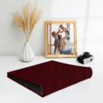 album do wklejania zdjęć, klasyczny | skóra galanteryjna | ciemnokasztanowy