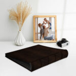 album do wklejania zdjęć, klasyczny | skóra galanteryjna | brązowa skóra węża