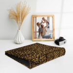 album do wklejania zdjęć, klasyczny | skóra galanteryjna | w panterkę