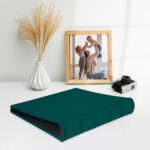 album do wklejania zdjęć, klasyczny | skóra galanteryjna | turkusowy, nowoczesny