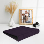 album do wklejania zdjęć, klasyczny | skóra galanteryjna | śliwkowy