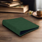 album do wklejania zdjęć, klasyczny | skóra galanteryjna | butelkowa zieleń