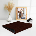 album do wklejania zdjęć, klasyczny | skóra galanteryjna | ciemny brąz