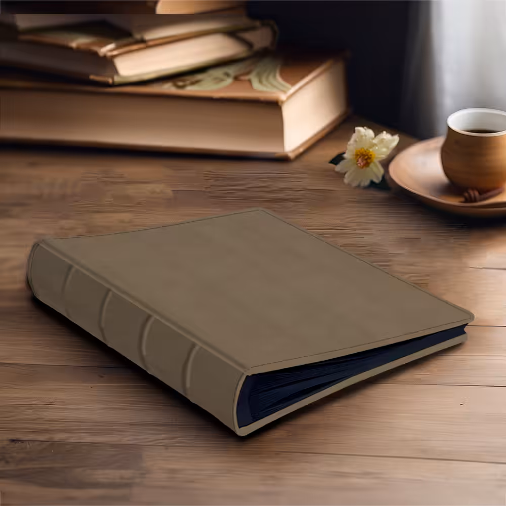 album do wklejania zdjęć, klasyczny | skóra galanteryjna | matowy brąz