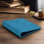 album do wklejania zdjęć, klasyczny | skóra galanteryjna | jasny niebieski