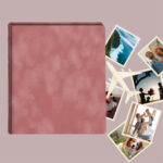 album do wklejania zdjęć, klasyczny | welur | pudrowa róż