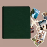 album do wklejania zdjęć, klasyczny | płótno | ciemnozielony