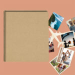 album do wklejania zdjęć, klasyczny | płótno |  beż piaskowy