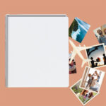 album do wklejania zdjęć, klasyczny | płótno |  biały