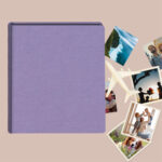 album do wklejania zdjęć, klasyczny | płótno | pastelowa lawenda