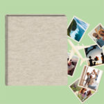 album do wklejania zdjęć, klasyczny | płótno | len beżowy