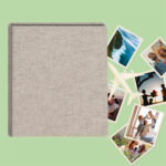 album do wklejania zdjęć, klasyczny | płótno | jasny len