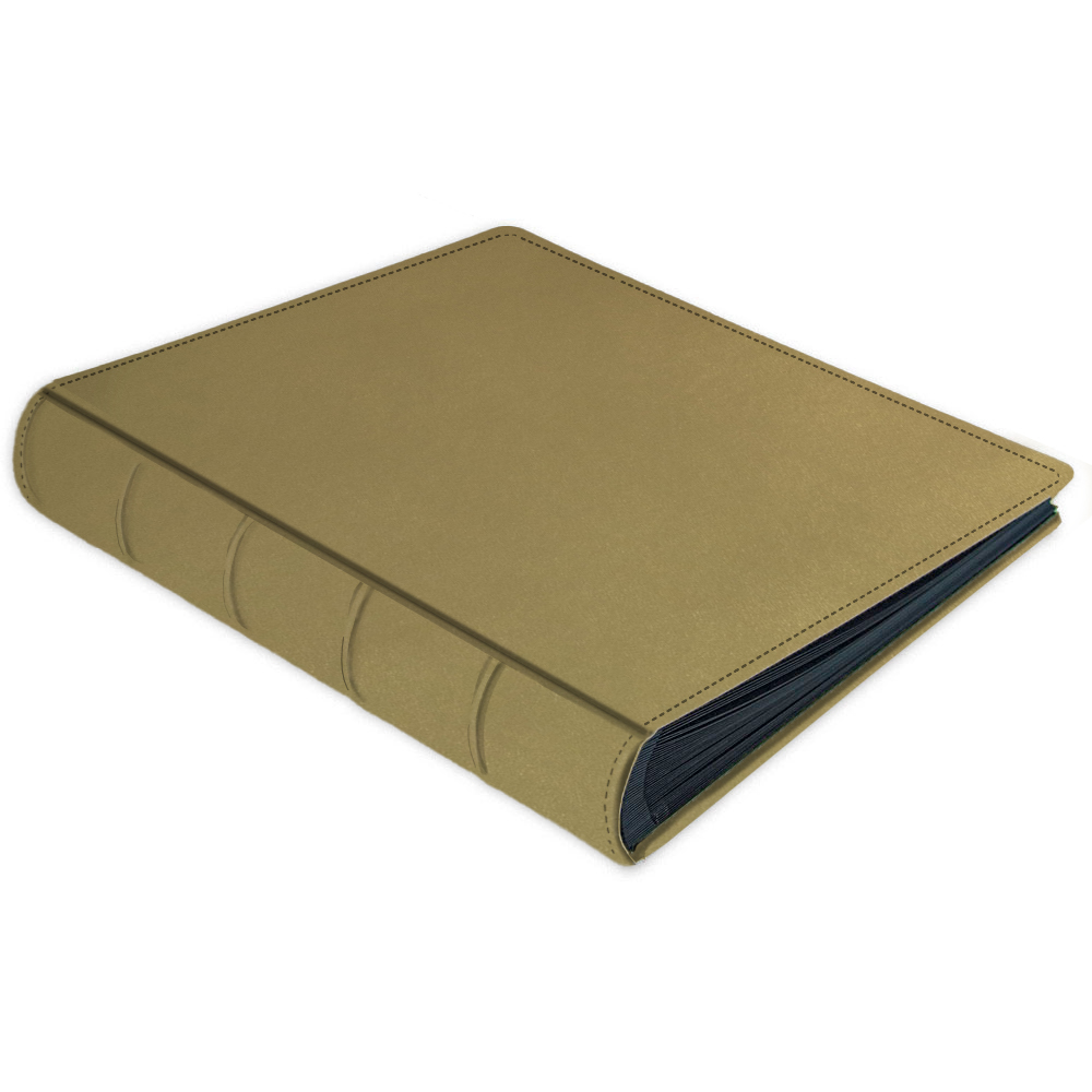 album do wklejania zdjęć, klasyczny | skóra galanteryjna | złoty luksusowy