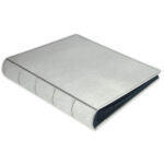 album do wklejania zdjęć, klasyczny | skóra galanteryjna | srebrny połysk