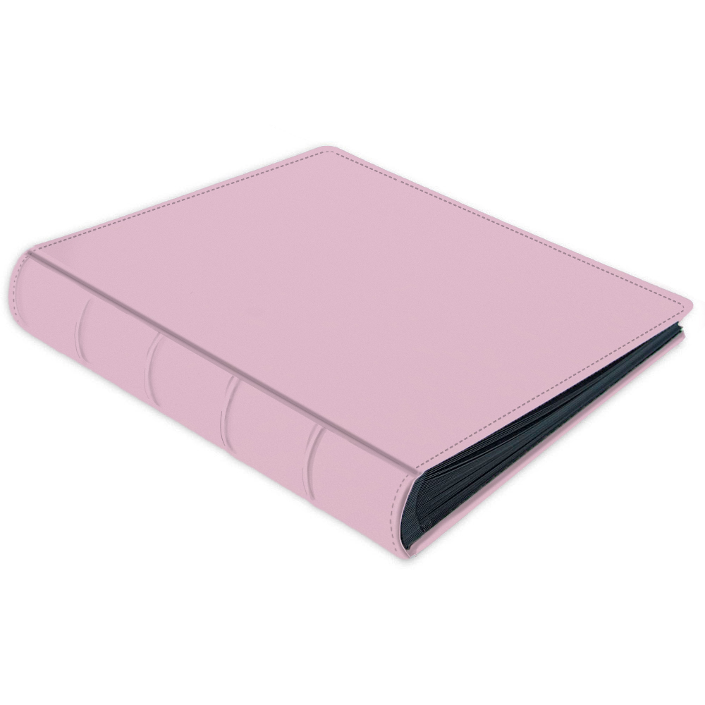 album do wklejania zdjęć, klasyczny | skóra galanteryjna | pastelowy róż