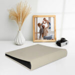 album do wklejania zdjęć, klasyczny | welur | kremowy