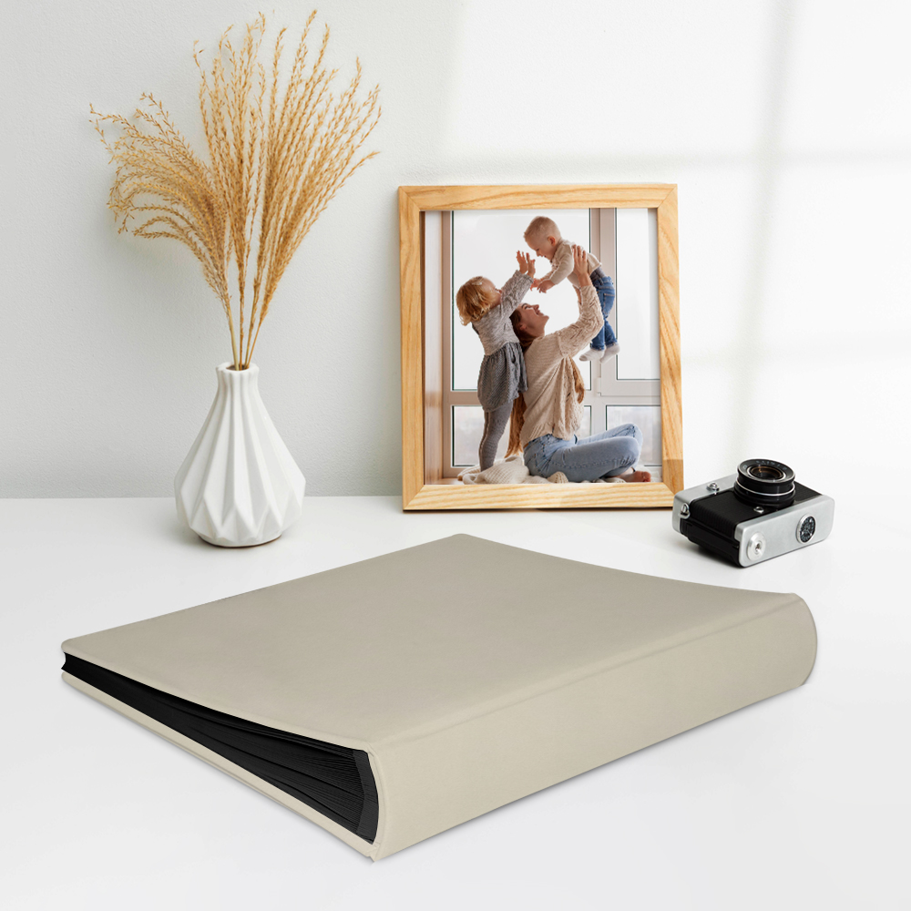 album do wklejania zdjęć, klasyczny | welur | kremowy