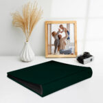 album do wklejania zdjęć, klasyczny | aksamit | butelkowa zieleń