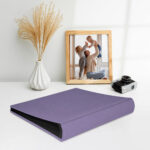 album do wklejania zdjęć, klasyczny | płótno | pastelowa lawenda