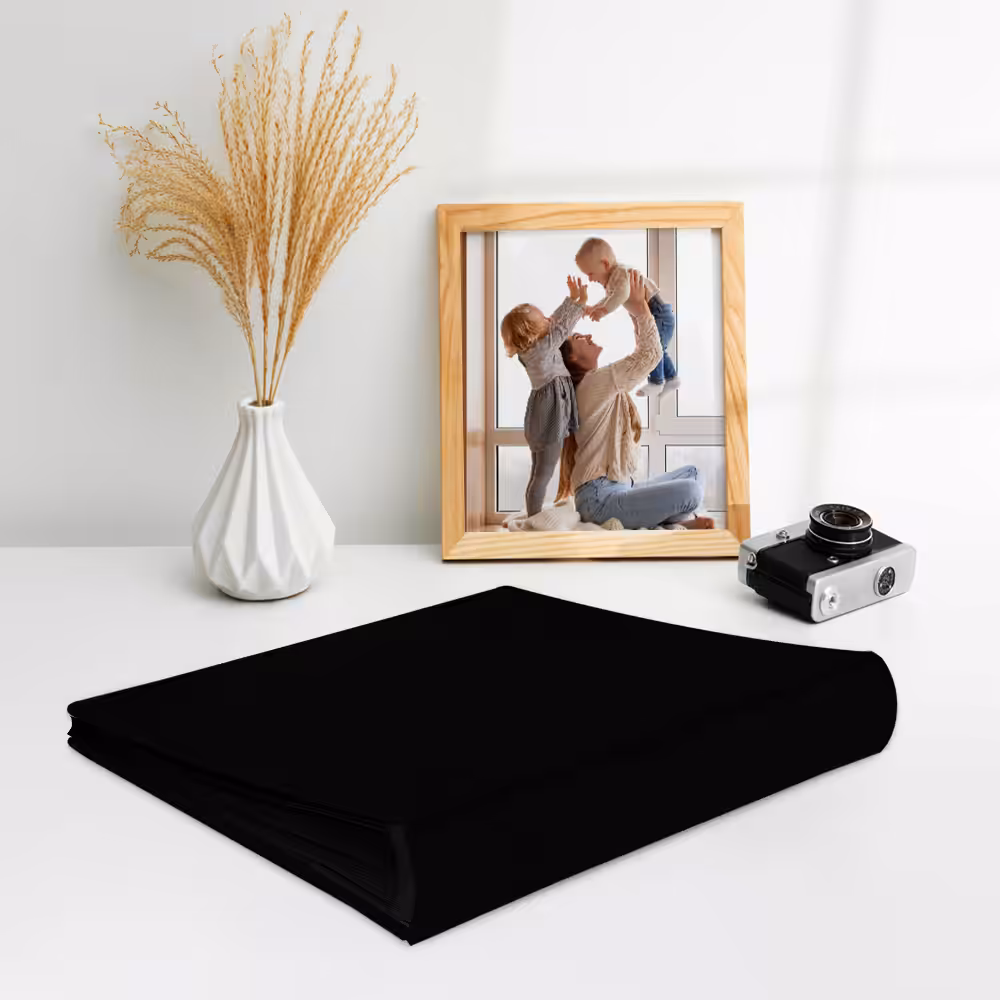 album do wklejania zdjęć, klasyczny | płótno | głęboka czerń