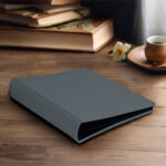 album do wklejania zdjęć, klasyczny | skóra galanteryjna | szary błękitny