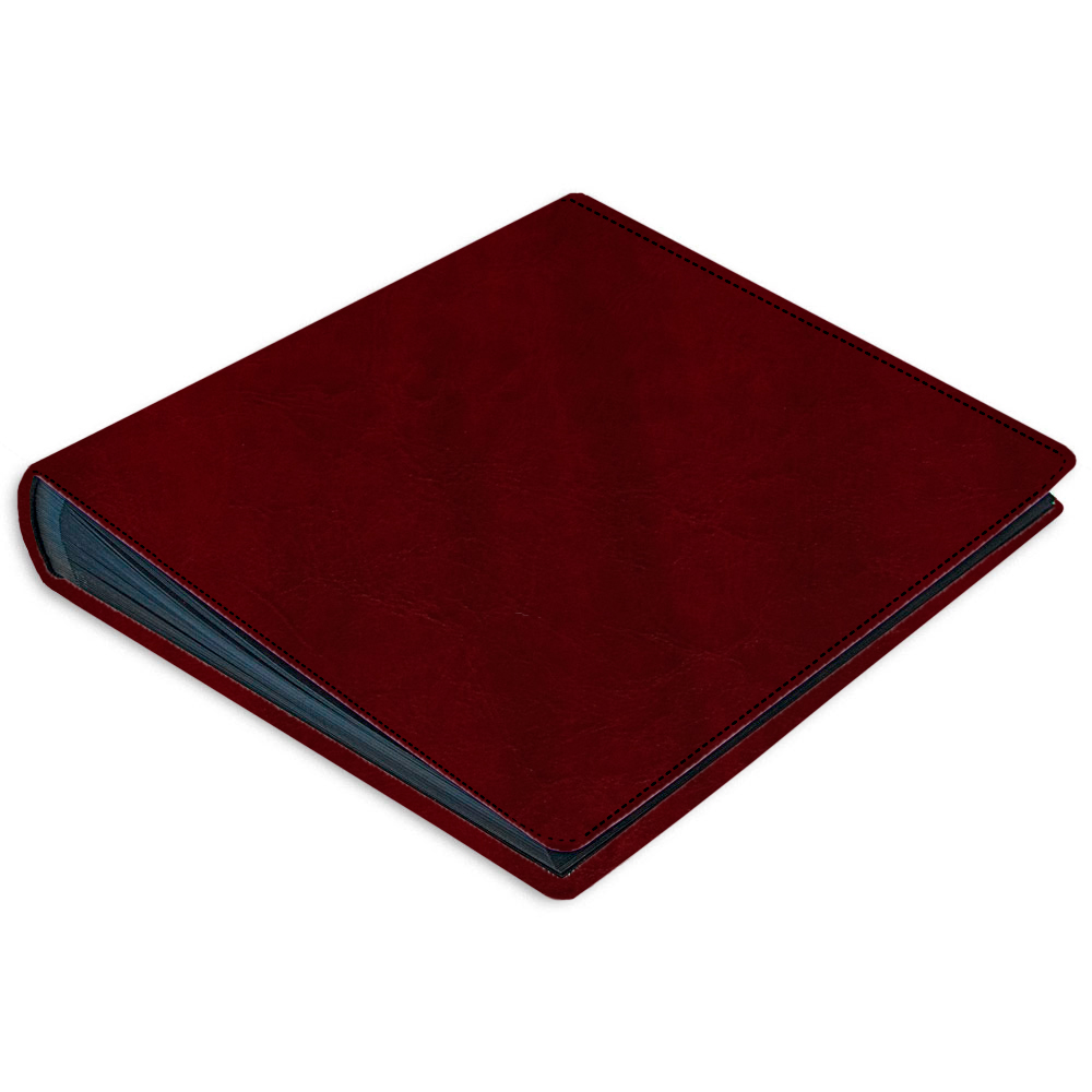 album do wklejania zdjęć, klasyczny | skóra galanteryjna | ciemnokasztanowy