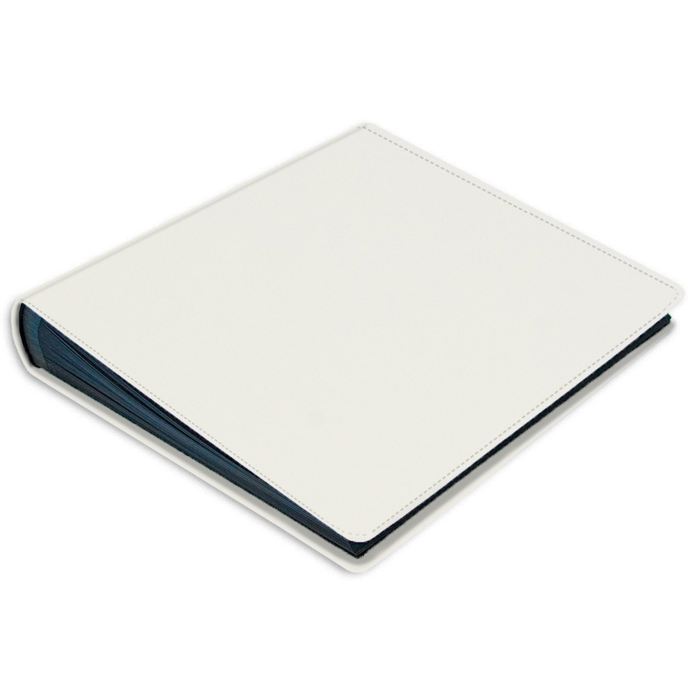 album do wklejania zdjęć, klasyczny | skóra galanteryjna | Śmietankowa biel