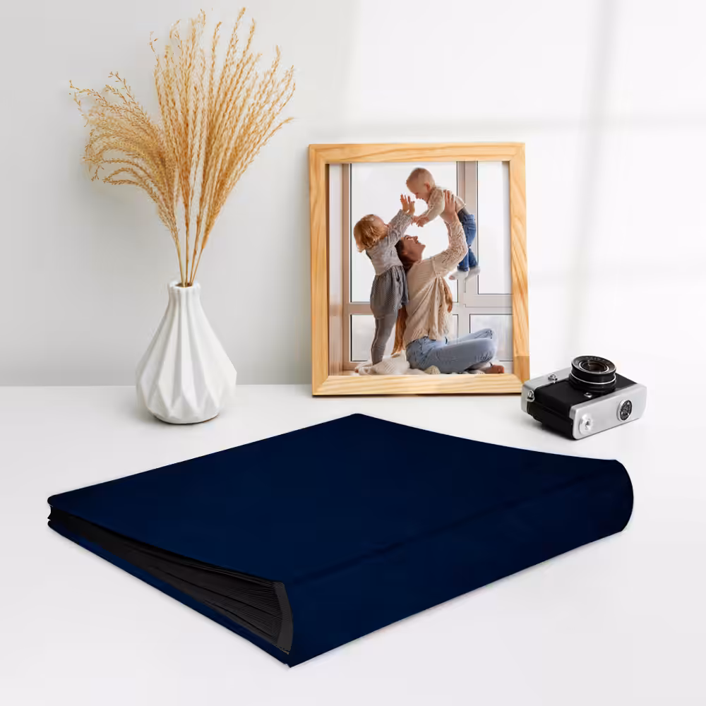 album do wklejania zdjęć, klasyczny | aksamit | granatowy