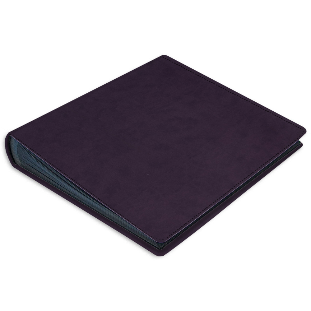 album do wklejania zdjęć, klasyczny | skóra galanteryjna | śliwkowy