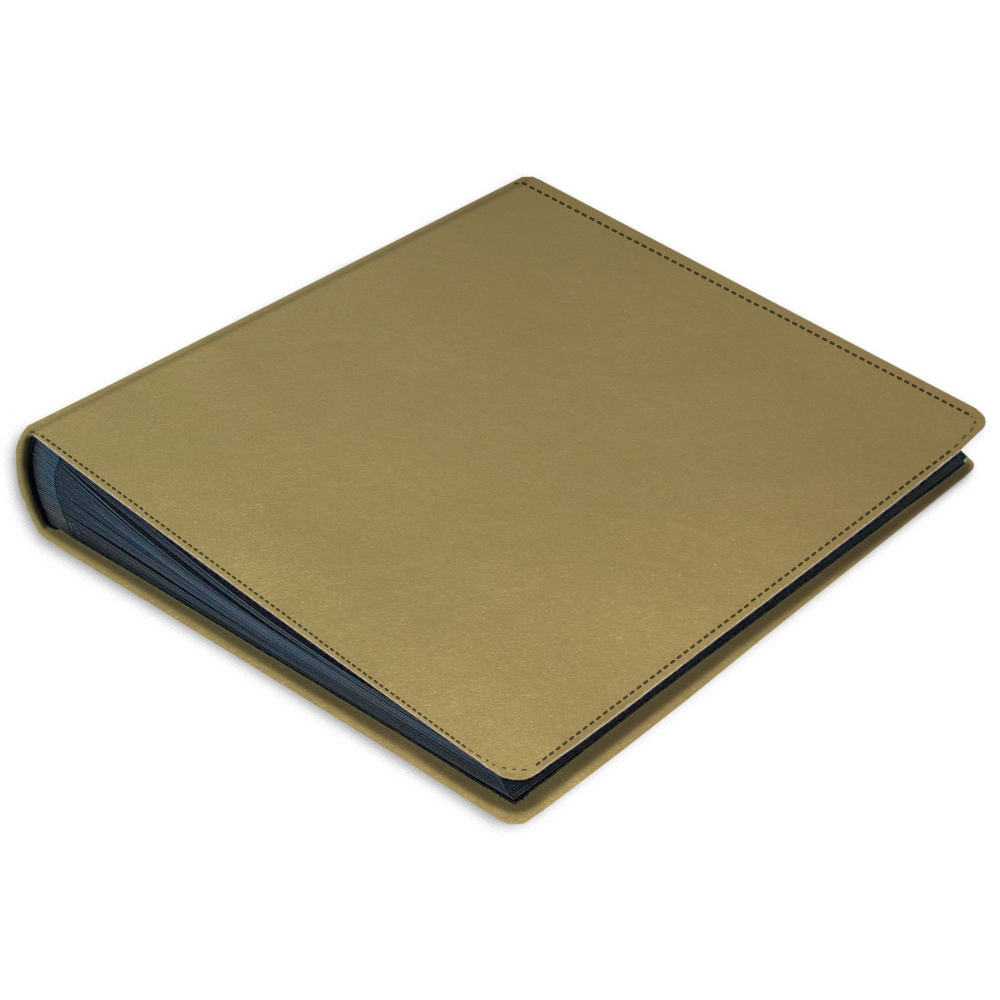 album do wklejania zdjęć, klasyczny | skóra galanteryjna | złoty luksusowy