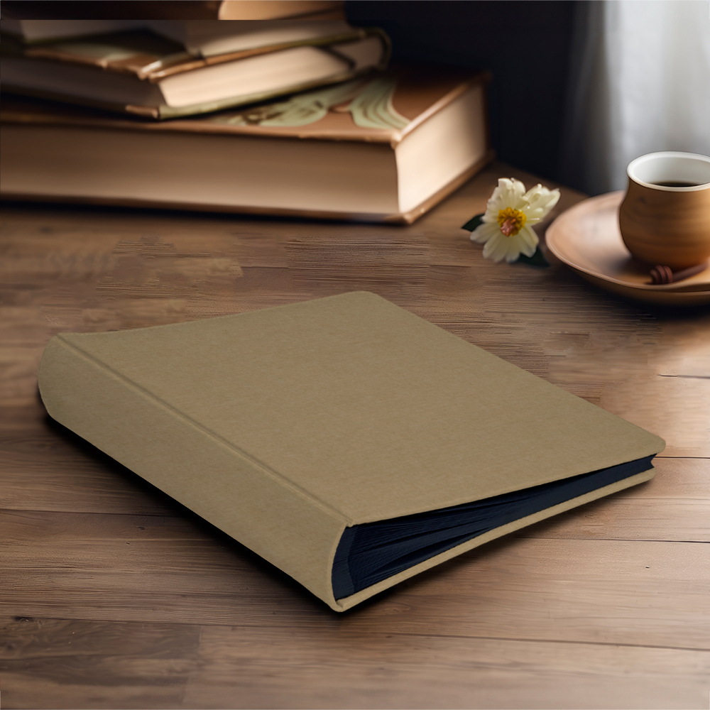 album do wklejania zdjęć, klasyczny | płótno | beż piaskowy