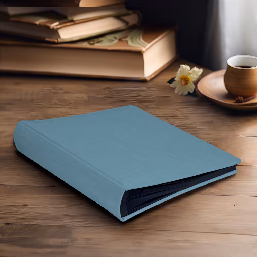 album do wklejania zdjęć, klasyczny | płótno | błękit letni