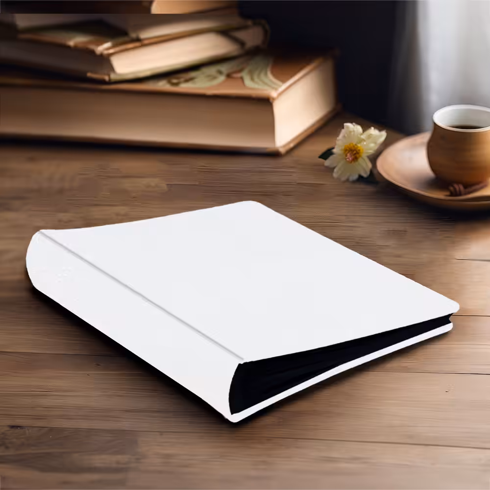 album do wklejania zdjęć, klasyczny | płótno | biały z połyskiem