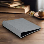 album do wklejania zdjęć, klasyczny | płótno | popielaty len