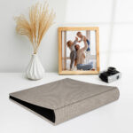 album do wklejania zdjęć, klasyczny | płótno | jasny len