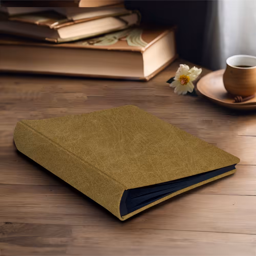 album do wklejania zdjęć, klasyczny | okładzina | złota okładzina vintage