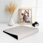 album do wklejania zdjęć, klasyczny | skóra galanteryjna | kremowa biel