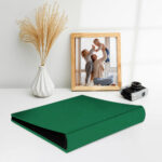 album do wklejania zdjęć, klasyczny | skóra galanteryjna | szmaragdowa zieleń